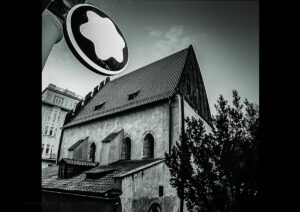 Montblanc en Praga logo fotografía Barrio Judío Praga otoño
