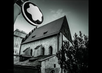 Montblanc en Praga logo fotografía Barrio Judío Praga otoño