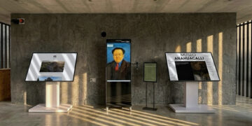 Pantallas interactivas de Anahuacalli Digital en el Museo Diego Rivera Anahuacalli
