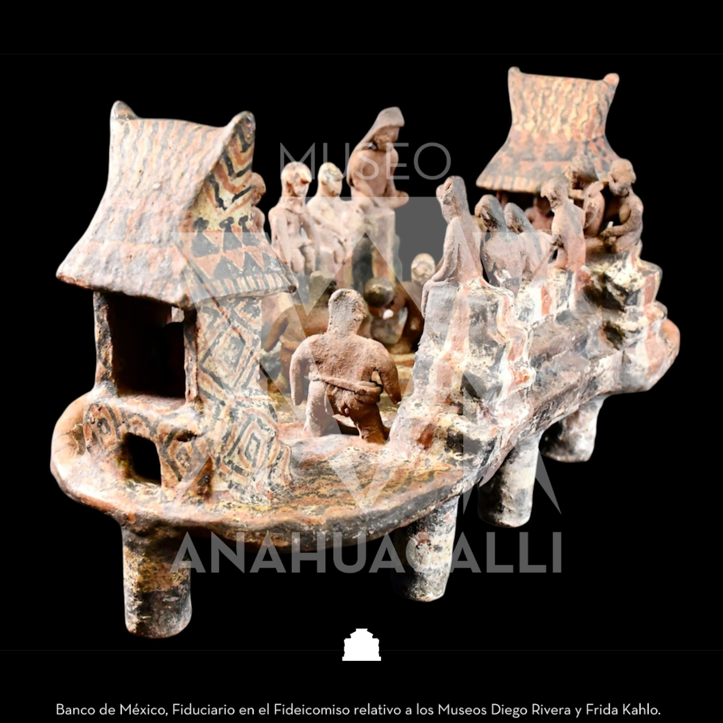 Maqueta prehispánica del juego de pelota en el Museo Diego Rivera Anahuacalli