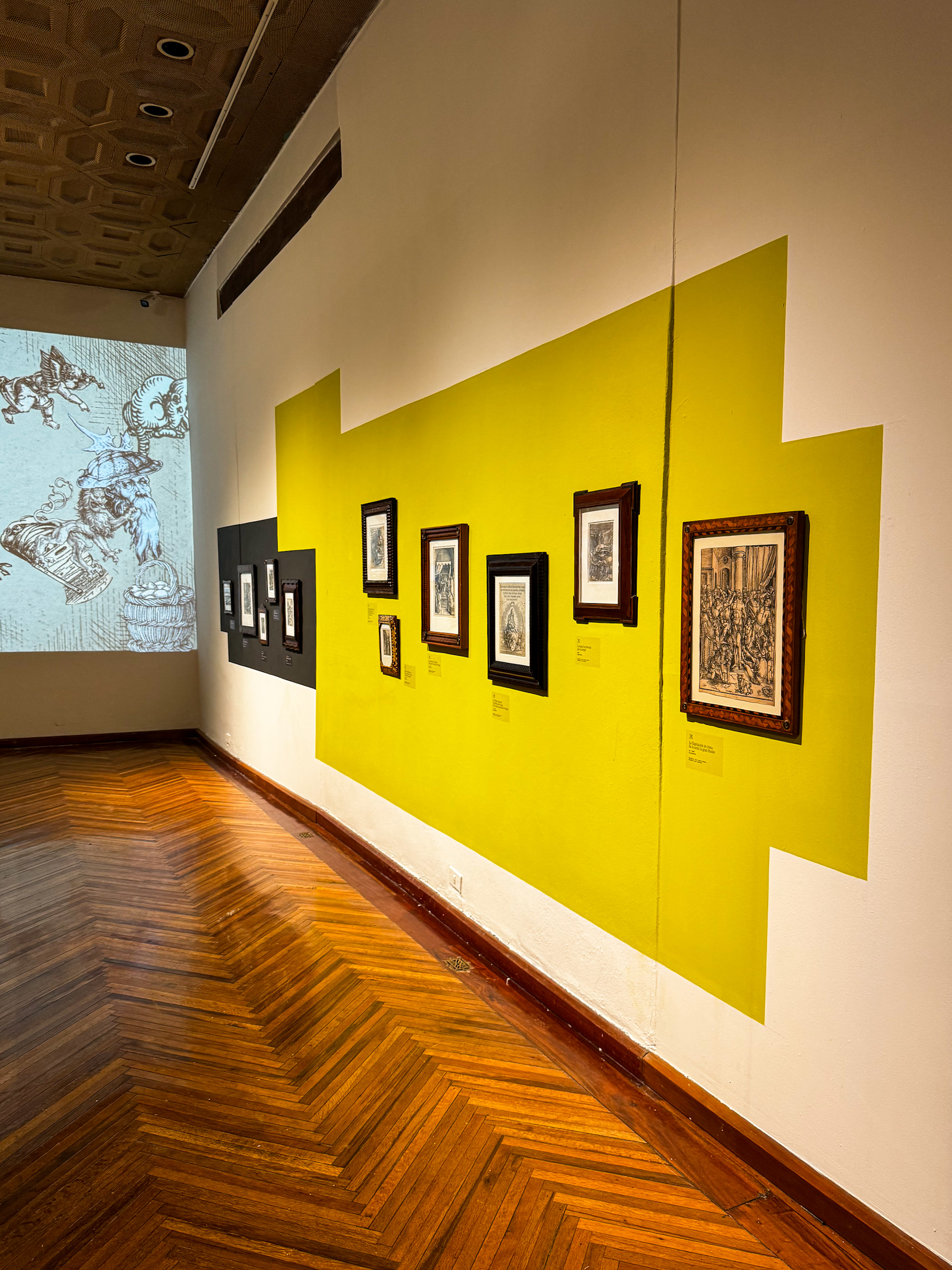 Vista de la sala de la exposición Durero. El primer artista viral en el Museo Franz Mayer de Ciudad de México.