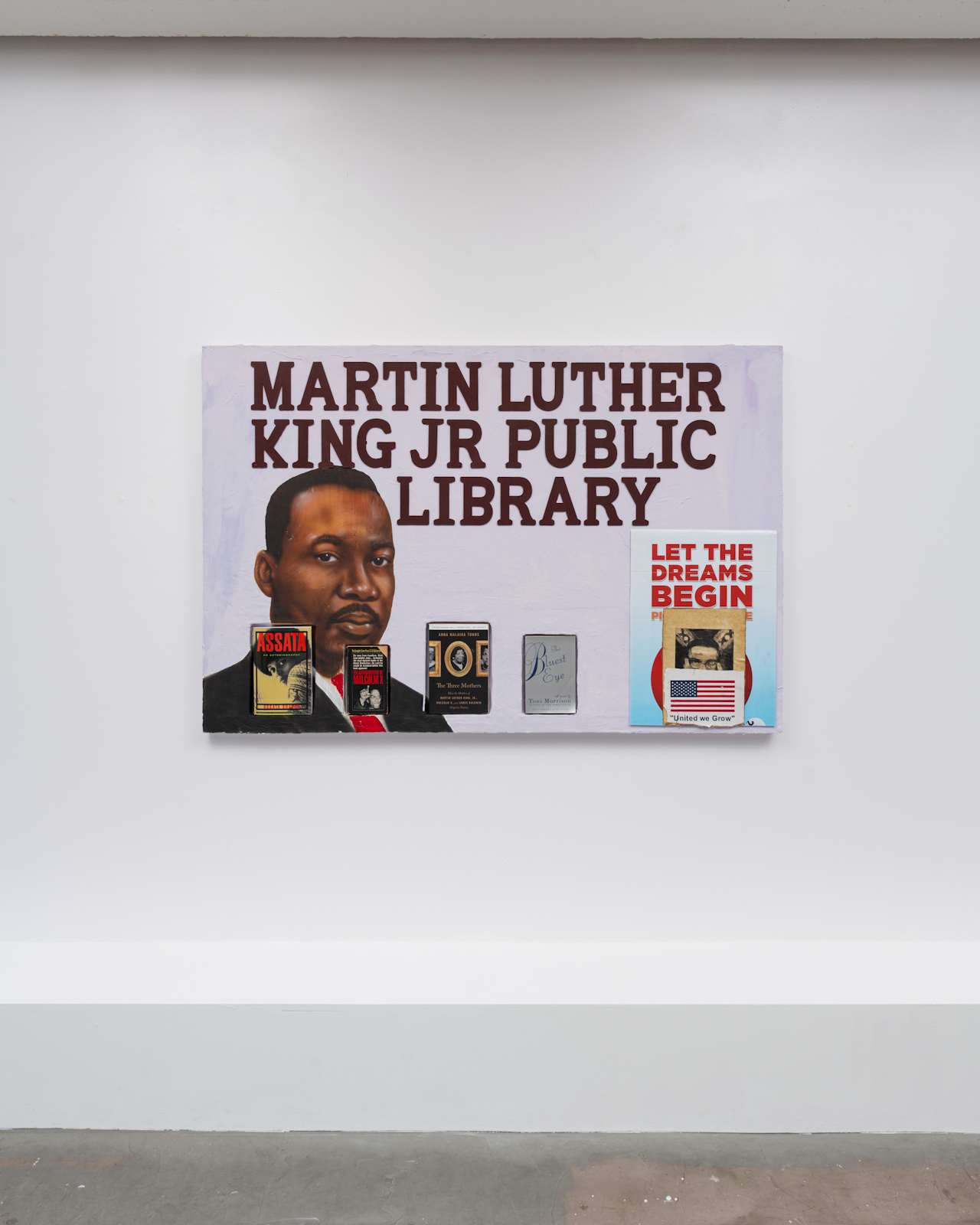 Martin Luther King Jr Public Library, obra de Esteban Samayoa en la exposición Somethin' Bout the East de COL Gallery.
