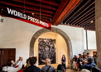 Presentación de World Press Photo 2026 en el Museo Franz Mayer de Ciudad de México durante la inauguración de la exposición y del Archivo World Press Photo. Fotografía de Alejandro Carballo.