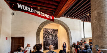 Presentación de World Press Photo 2026 en el Museo Franz Mayer de Ciudad de México durante la inauguración de la exposición y del Archivo World Press Photo. Fotografía de Alejandro Carballo.