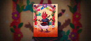 Obra Celebración de Primavera de Judith Cerna presentada en la exposición Little México en Galería EXU.