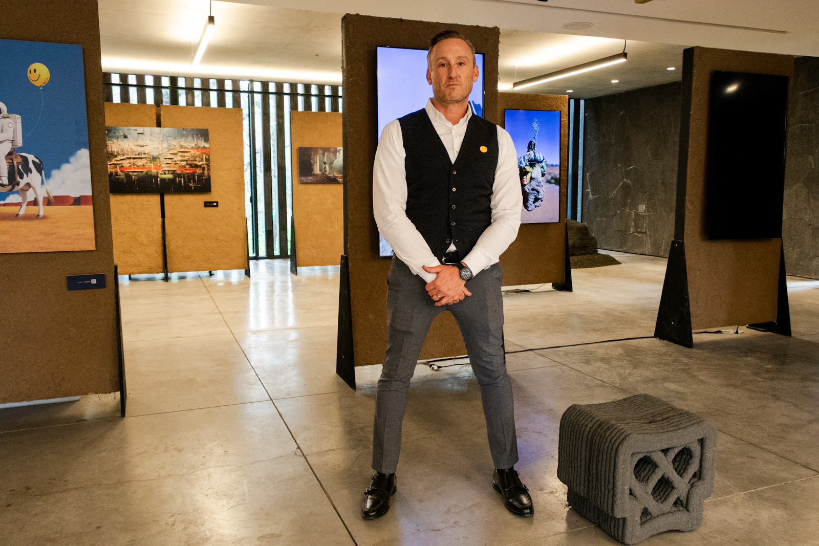 Jared Poz durante Encuentros Digitales en el Museo Anahuacalli, Ciudad de México