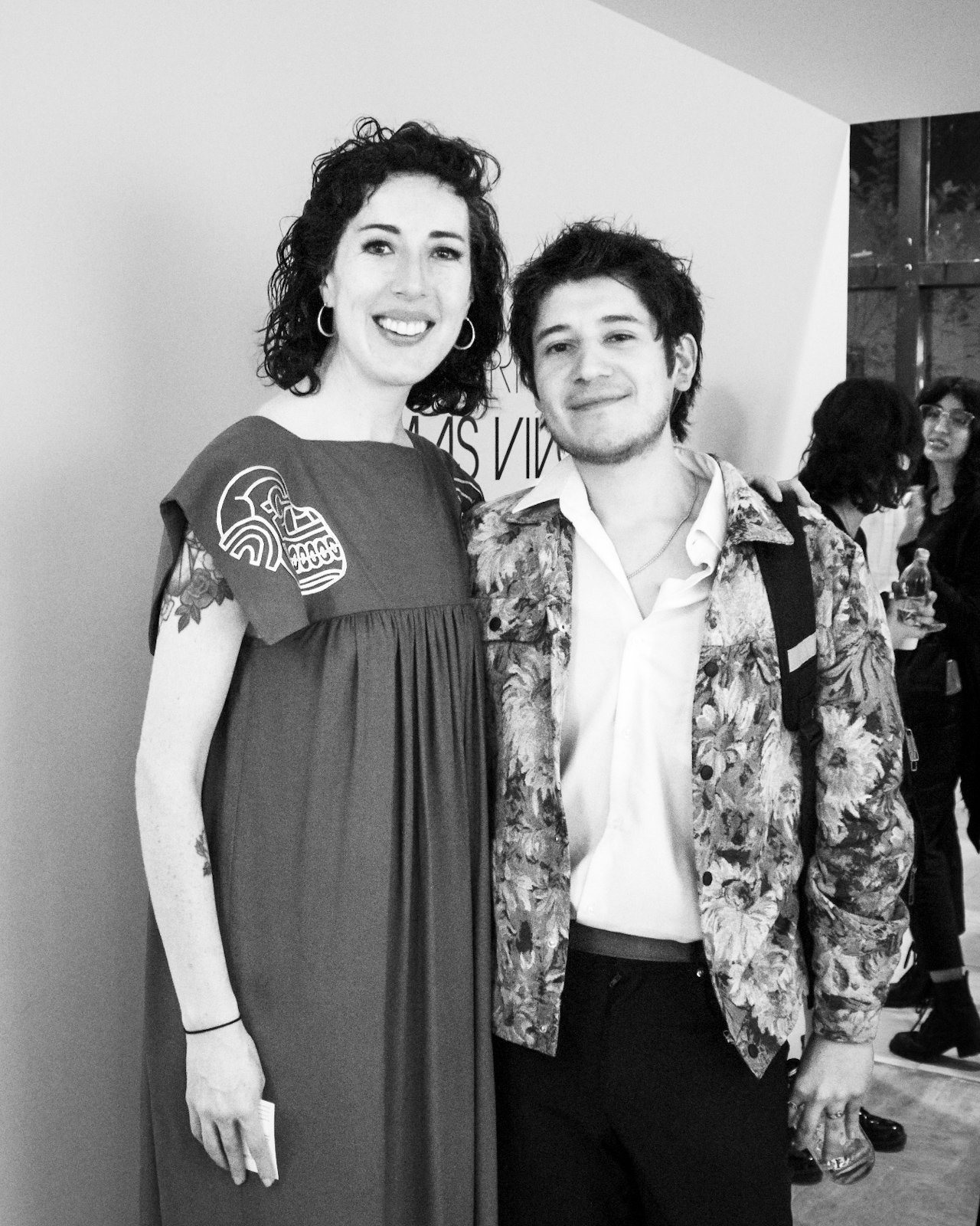Jeannette Arévalo Angus y Danilo durante un encuentro de arte contemporáneo en Ciudad de México