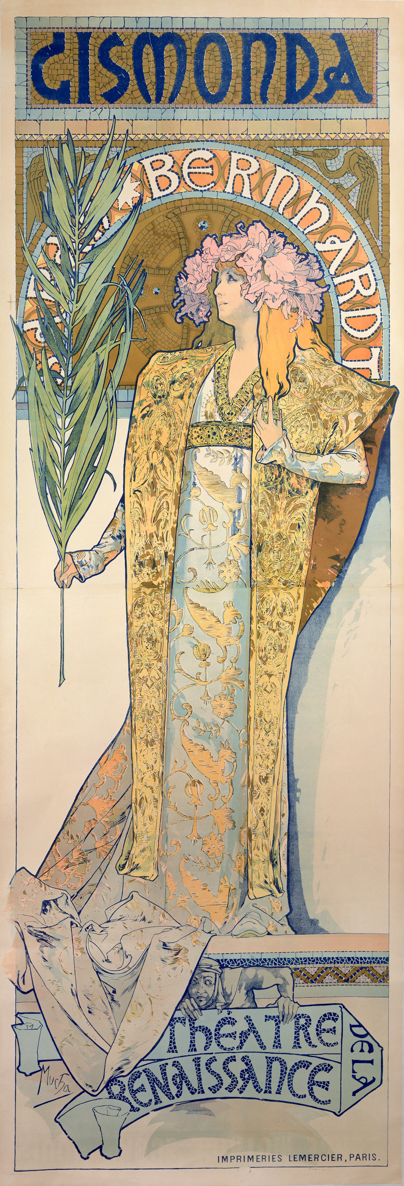 Gismonda, cartel de Alphonse Mucha para Sarah Bernhardt, 1894
